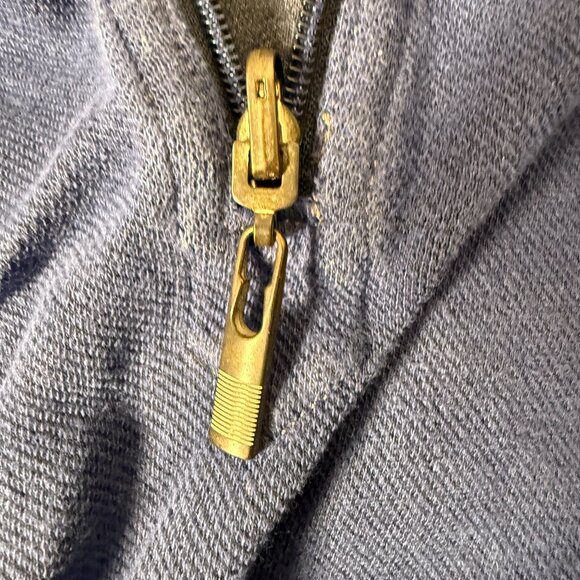 Tommy Bahama Long Sleeve Quarter Zip Reversible Blue/Gray Size XXL - Picture 8 of 9